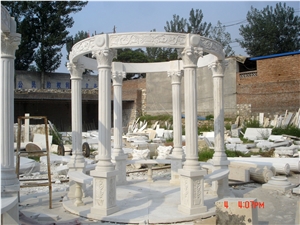 Scuptured Marble Gazebo Marble Carrara Garden Pavilion Scuptured Marble Gazebo Marble Carrara Garden Pavilion