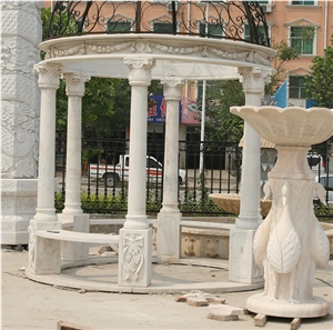 Scuptured Marble Gazebo Marble Carrara Garden Pavilion