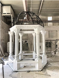 Scuptured Marble Gazebo Marble Carrara Garden Pavilion