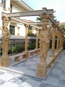 Scuptured Marble Gazebo Marble Carrara Garden Pavilion