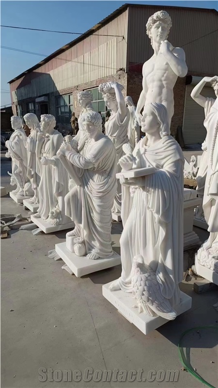 Stone Modern Sculptures Marble White Jade Jesus Statues