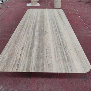 Stone Restaurant Table Tops Blue Travertine Coffee Table Top