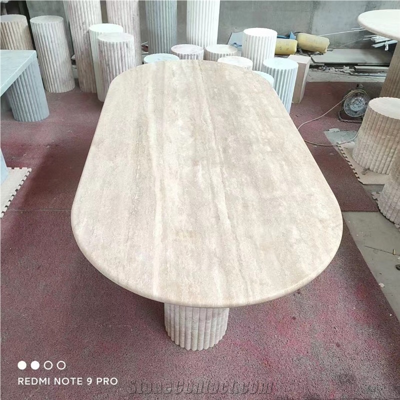 Stone Restaurant Table Tops Blue Travertine Coffee Table Top