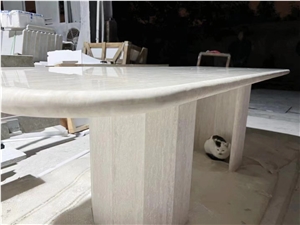 Stone Restaurant Table Tops Marble Carrara Dining Table Top