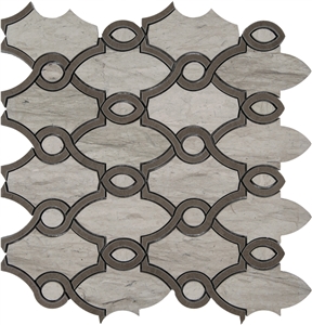 Dramatic Mosaic Michigan Avenue Grey Thala Marble