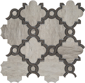 Dramatic Mosaic Park Avenue Grey Thala Marble Tile