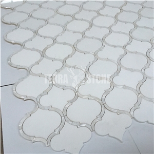 Stone Lantern Type Marble Mother Of Pearl Waterjet Mosaic