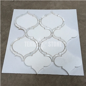 Stone Lantern Type Marble Mother Of Pearl Waterjet Mosaic