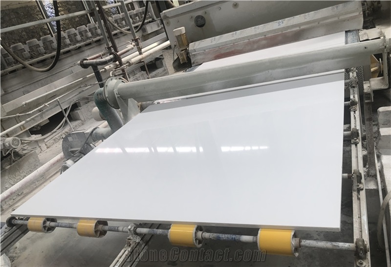 Super White Engineered Stone Artifiical Marble Slabs