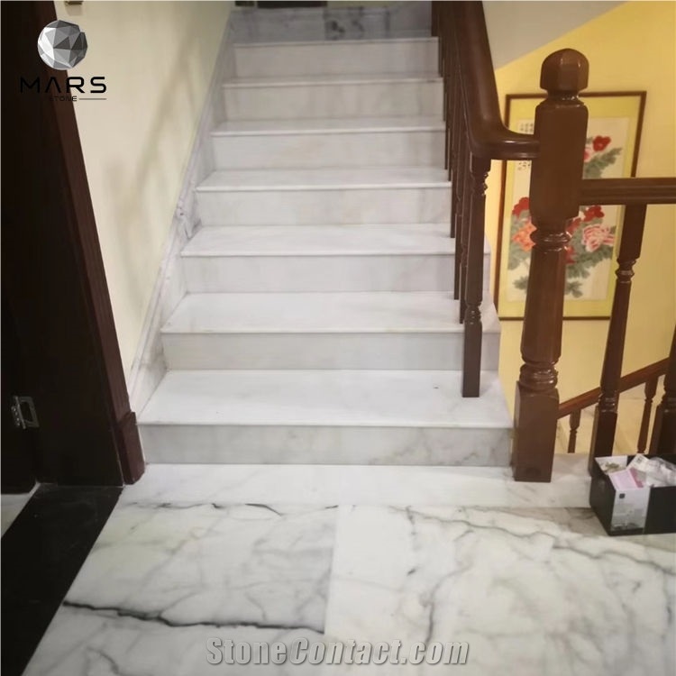 Chinese Carrara Guangxi White Marble Slab For Decoration