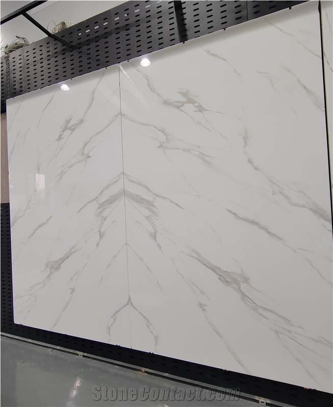 Bookmatch Calacutta Nano Stone Slab, Cararra Slab