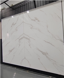 Bookmatch Calacutta Nano Stone Slab, Cararra Slab