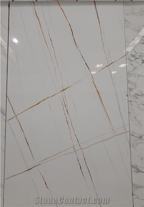 Bookmatch Calacutta Nano Stone Slab, Cararra Slab