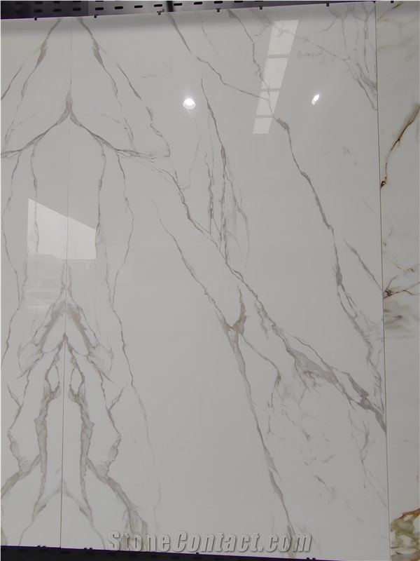 Bookmatch Calacutta Nano Stone Slab, Cararra Slab