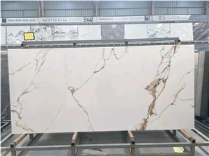 12Mm Polished Calacatta Gold Sintered Stone Wall Tiles