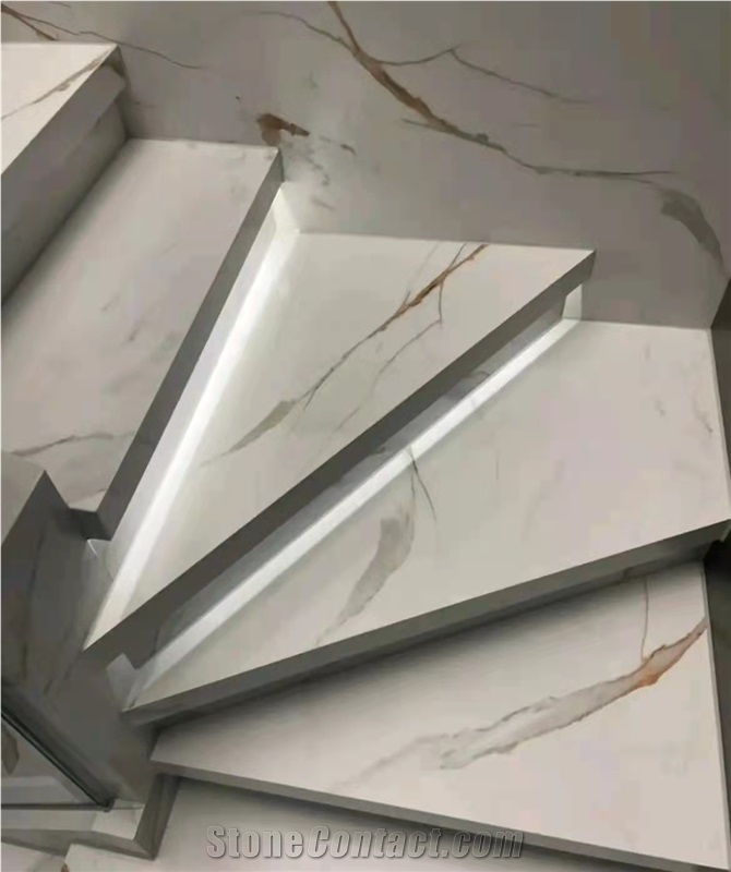 12Mm Polished Calacatta Gold Sintered Stone Wall Tiles