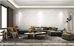 12Mm Polished Calacatta White Sintered Stone Slab For Floor