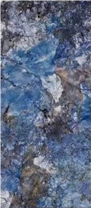 9Mm Blue Sintered Stone Slabs For Interior Wall Cladding