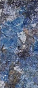 9Mm Blue Sintered Stone Slabs For Interior Wall Cladding