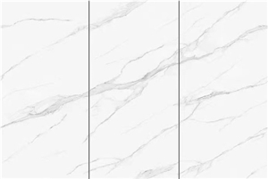 9Mm Polished Calacatta White Sintered Stone Tiles For Wall