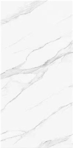 9Mm Polished Calacatta White Sintered Stone Tiles For Wall
