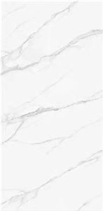 9Mm Polished Calacatta White Sintered Stone Tiles For Wall