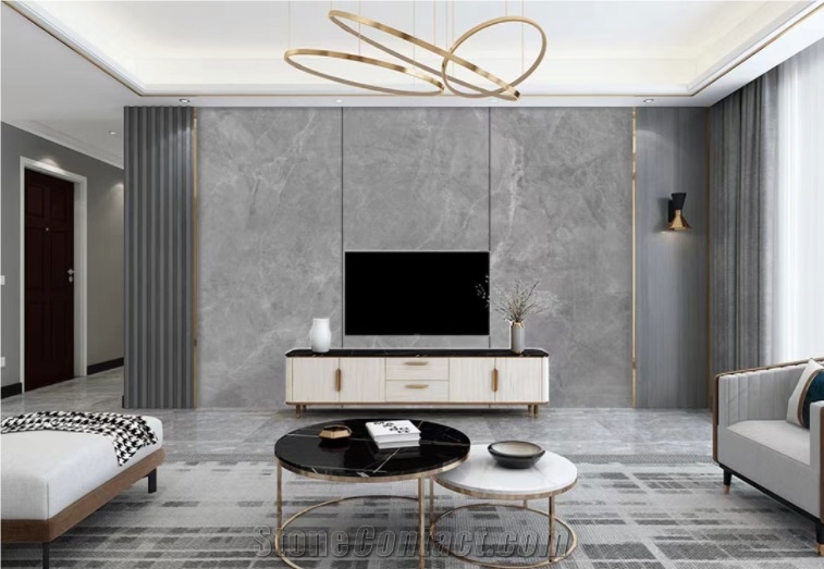 9MM Wyndham Grey Sintered Stone Slab For Wall