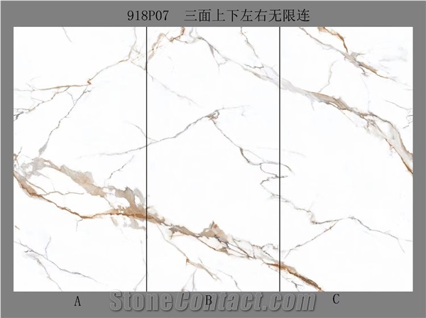 Calacatta Gold 9Mm&12Mm Sintered Stone Big Slabs