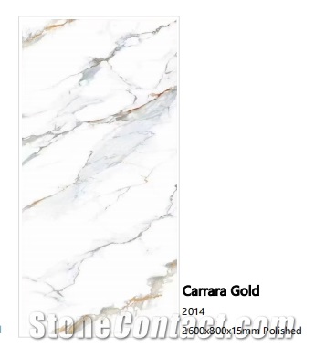 Hot Selling Carrara Gold Sintered Stone Polished&Honed Slab
