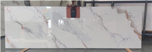 Hot Selling Carrara Gold Sintered Stone Polished&Honed Slab