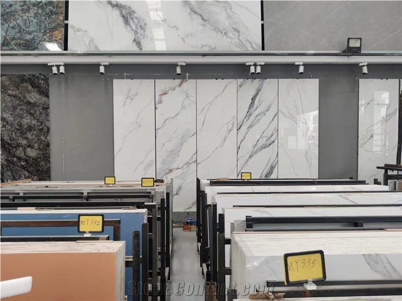 Hot Selling Carrara Gold Sintered Stone Polished&Honed Slab