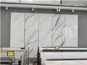 Hot Selling Carrara Gold Sintered Stone Polished&Honed Slab