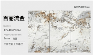 Polished 9MM Belle Gold Sintered Stone Slab