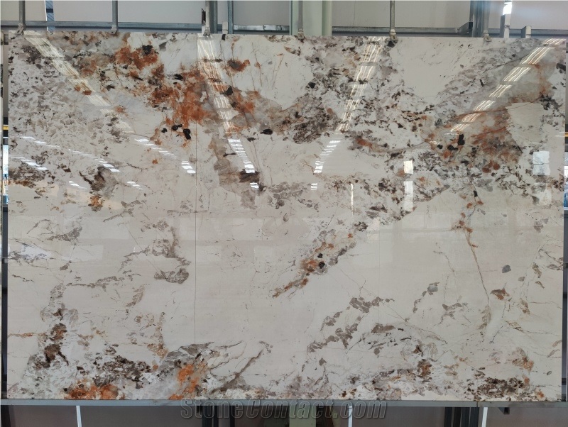 Polished 9MM Belle Gold Sintered Stone Slab