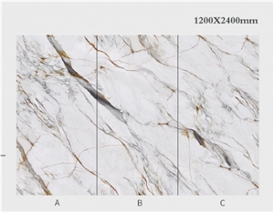 Polished Carve Calacatta Gold Sintered Stone Slab&Tile