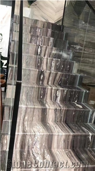 Palissandro Blue Stone Tread And Raiser, Palissandro Marble Steps
