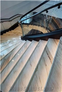 Palissandro Blue Stone Tread And Raiser, Palissandro Marble Steps