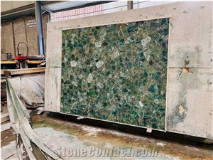 Fluorite Semiprecious Stone Slab, Gemstone Product