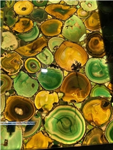 SEMIPRECIOUS STONE SLAB-GREEN,BLUE,PINK,WHITE,YELLOW