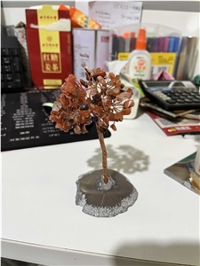 Six Colors Semiprecious Stone Tree, Gemstone Decoration Item