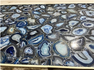 Thickness 18Mm Blue Agate Slab