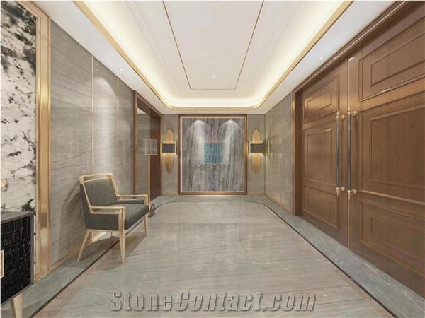 Brazil Calacatta Grey Polished Quartzite Slabs/Tiles