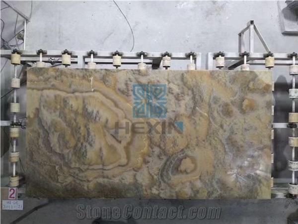 Bubble Onyx Bookmatched Translucent Polished Slabs