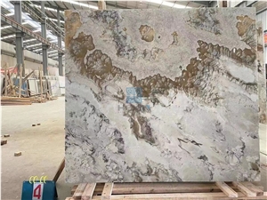 Bubble Onyx Polished Slabs, White Base Color, Translucent