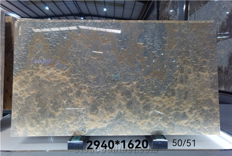 Grey Bubble Onyx Slabs