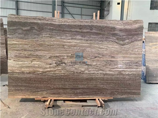 Iran Silver Travertine Polished Slabs, Tiles For Floor&Wall