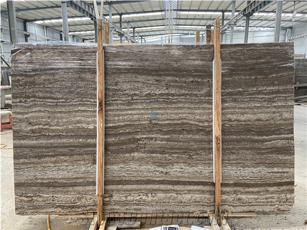 Iran Silver Travertine Polished Slabs, Tiles For Floor&Wall