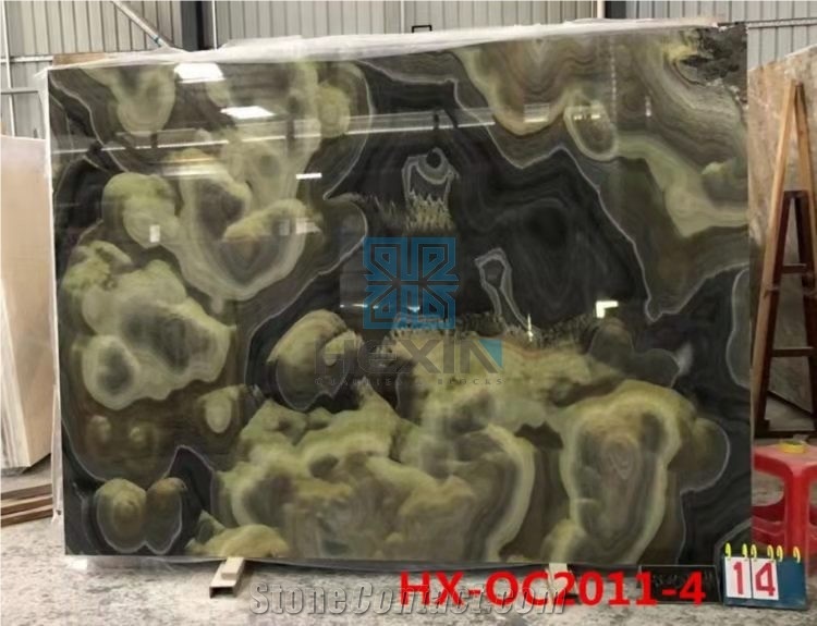 Turkey Bubble Onyx Black&Gold Slabs