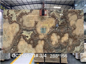 Turkey Bubble Onyx Black&Gold Slabs
