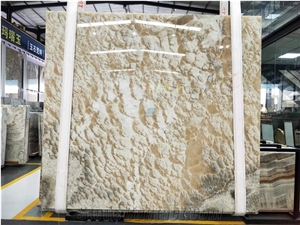 Turkey Bubble Onyx Slabs/Tiles, White Base Color